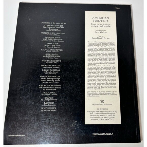 American Painting Before Modernism: From Its Beginnings to the Armory Show Prown - Picture 2 of 5